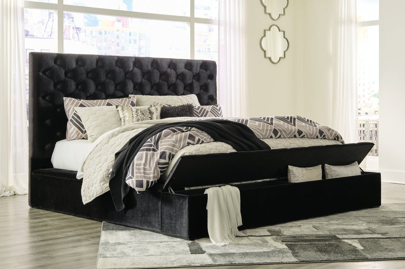 Lindenfield Silver King Upholstered Bed With Storage