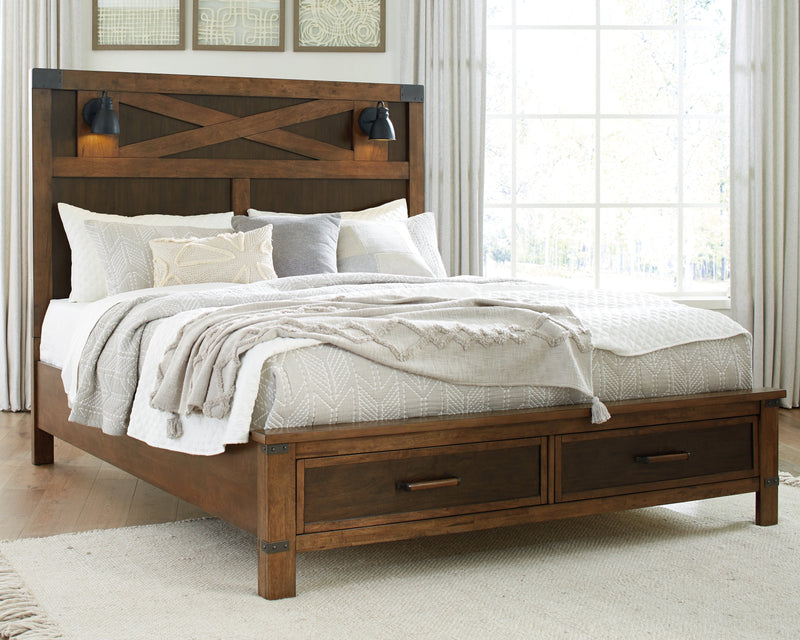 Wyattfield Two-Tone Queen Panel Bed With Storage