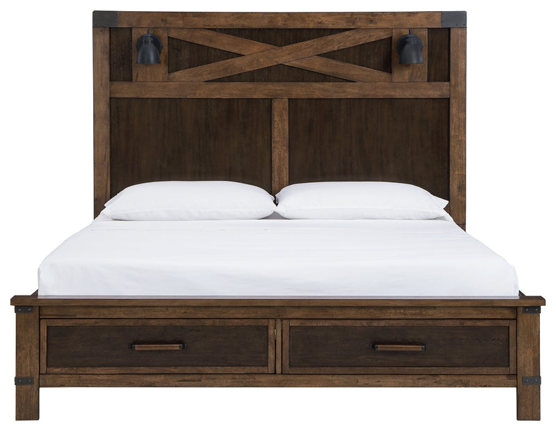 Wyattfield Two-Tone Queen Panel Bed With Storage