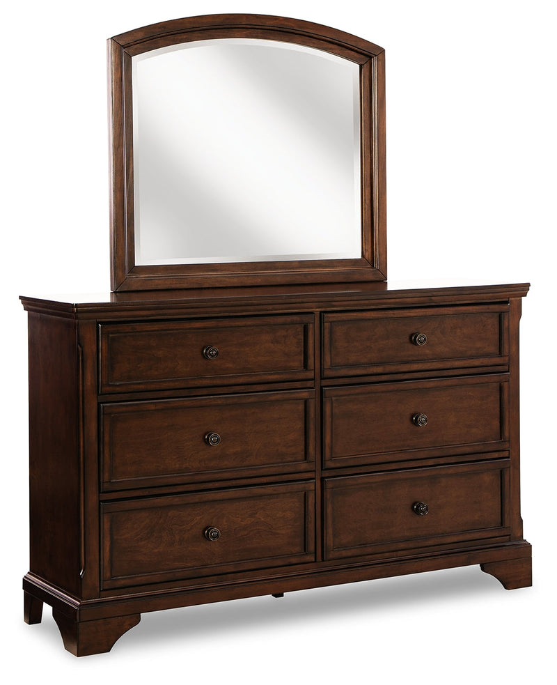 Brookbauer Rustic Brown Dresser And Mirror