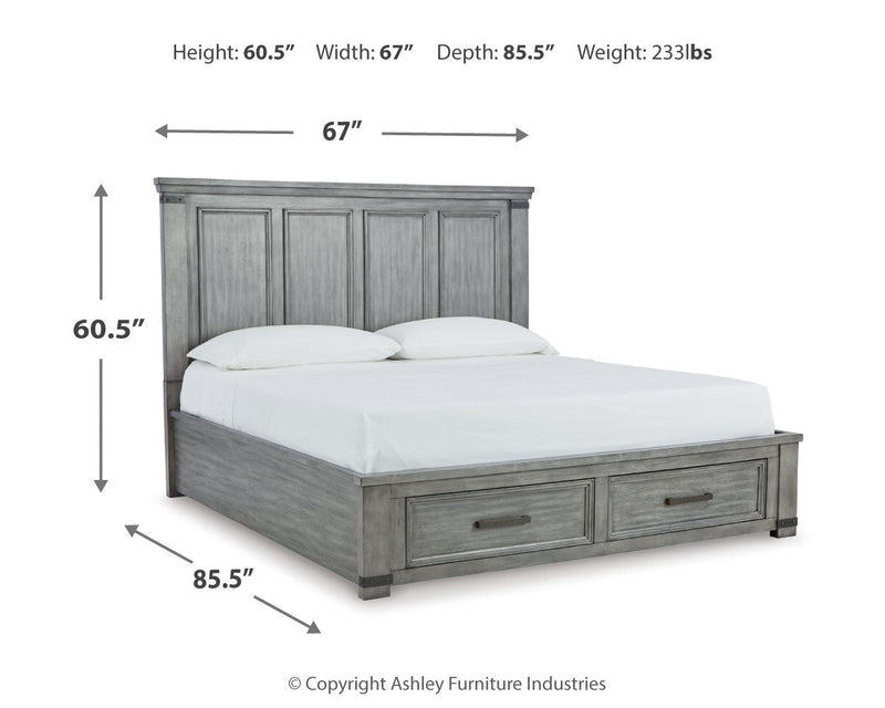 Russelyn Gray Queen Storage Bed