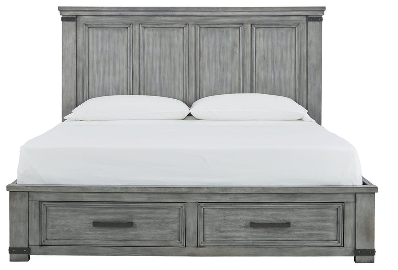 Russelyn Gray Queen Storage Bed