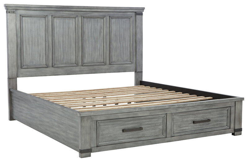 Russelyn Gray King Storage Bed