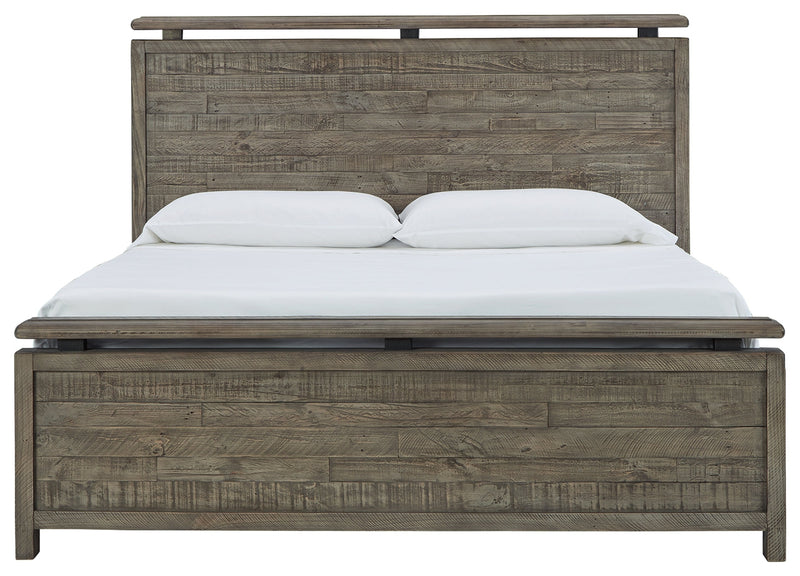 Brennagan Gray Queen Panel Bed