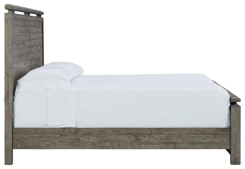 Brennagan Gray Queen Panel Bed