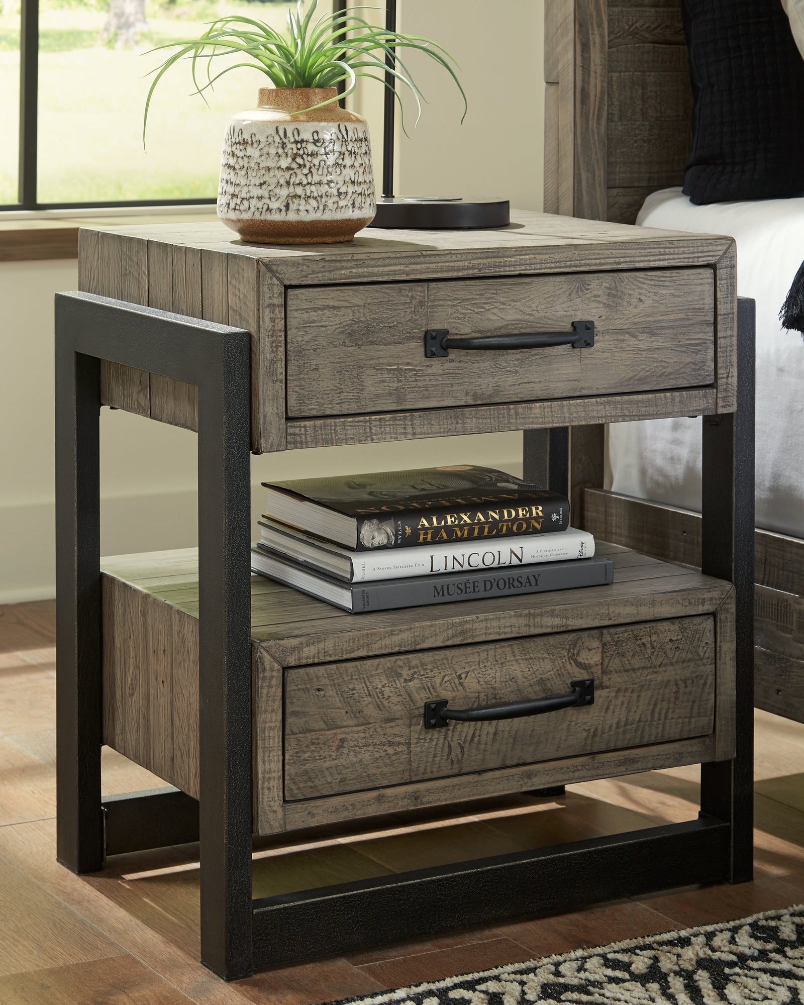 Brennagan Gray Nightstand