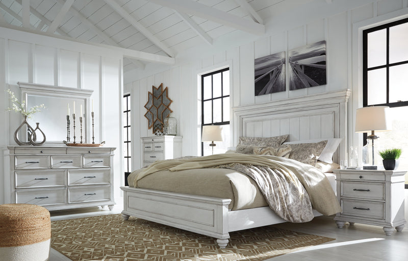 Kanwyn Whitewash Queen Panel Bed