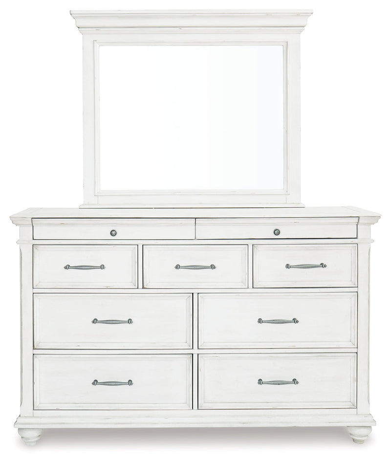 Kanwyn Whitewash Dresser And Mirror