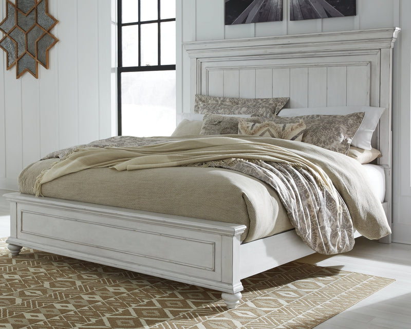 Kanwyn Whitewash Queen Panel Bed