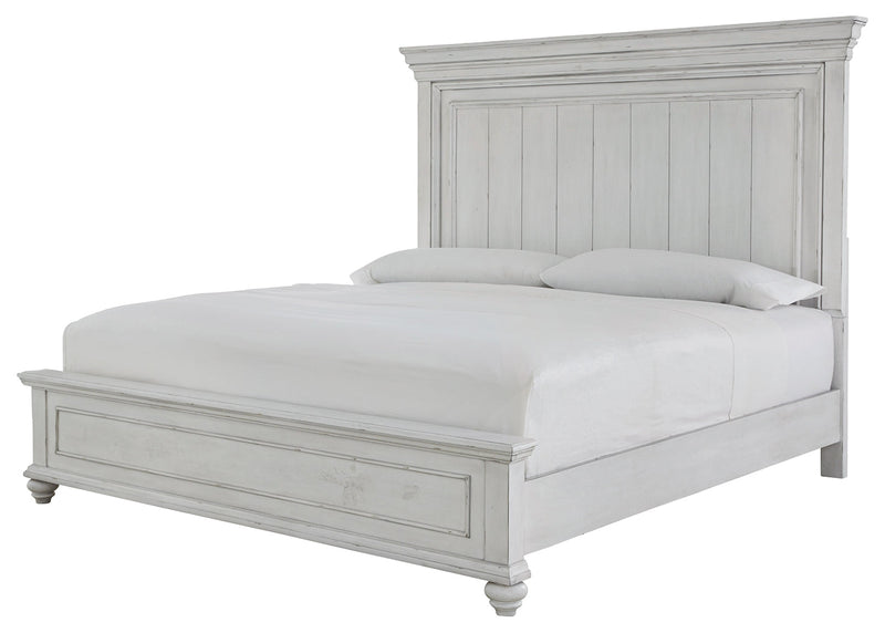 Kanwyn Whitewash Queen Panel Bed