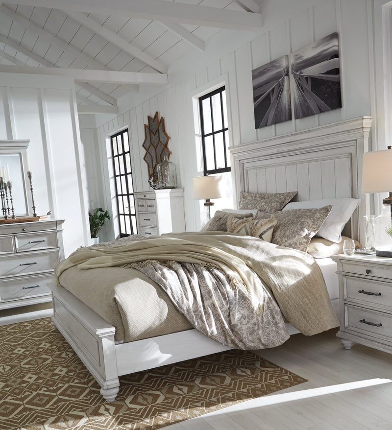 Kanwyn Whitewash Queen Panel Bed