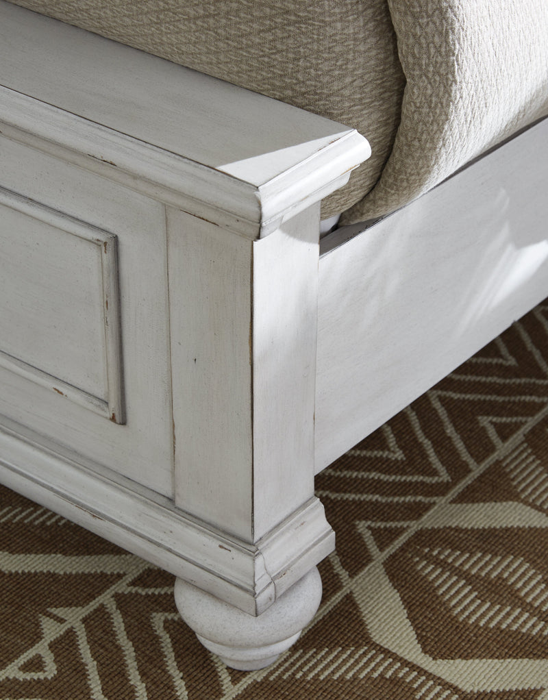 Kanwyn Whitewash Queen Panel Bed