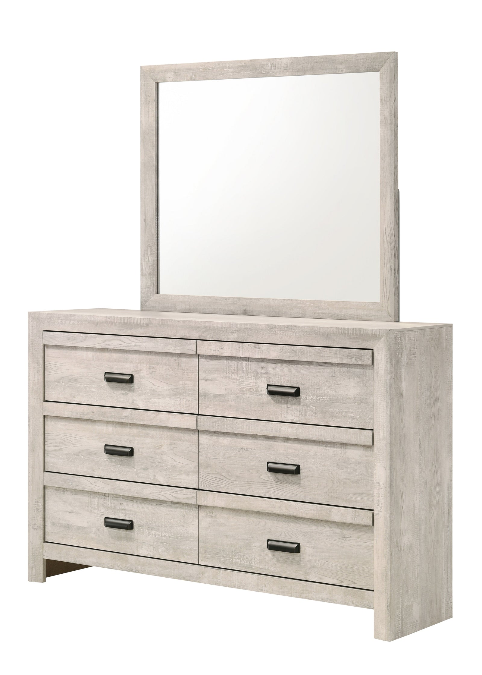 Valor Dresser White White Felt Lined Top 6 Drawers