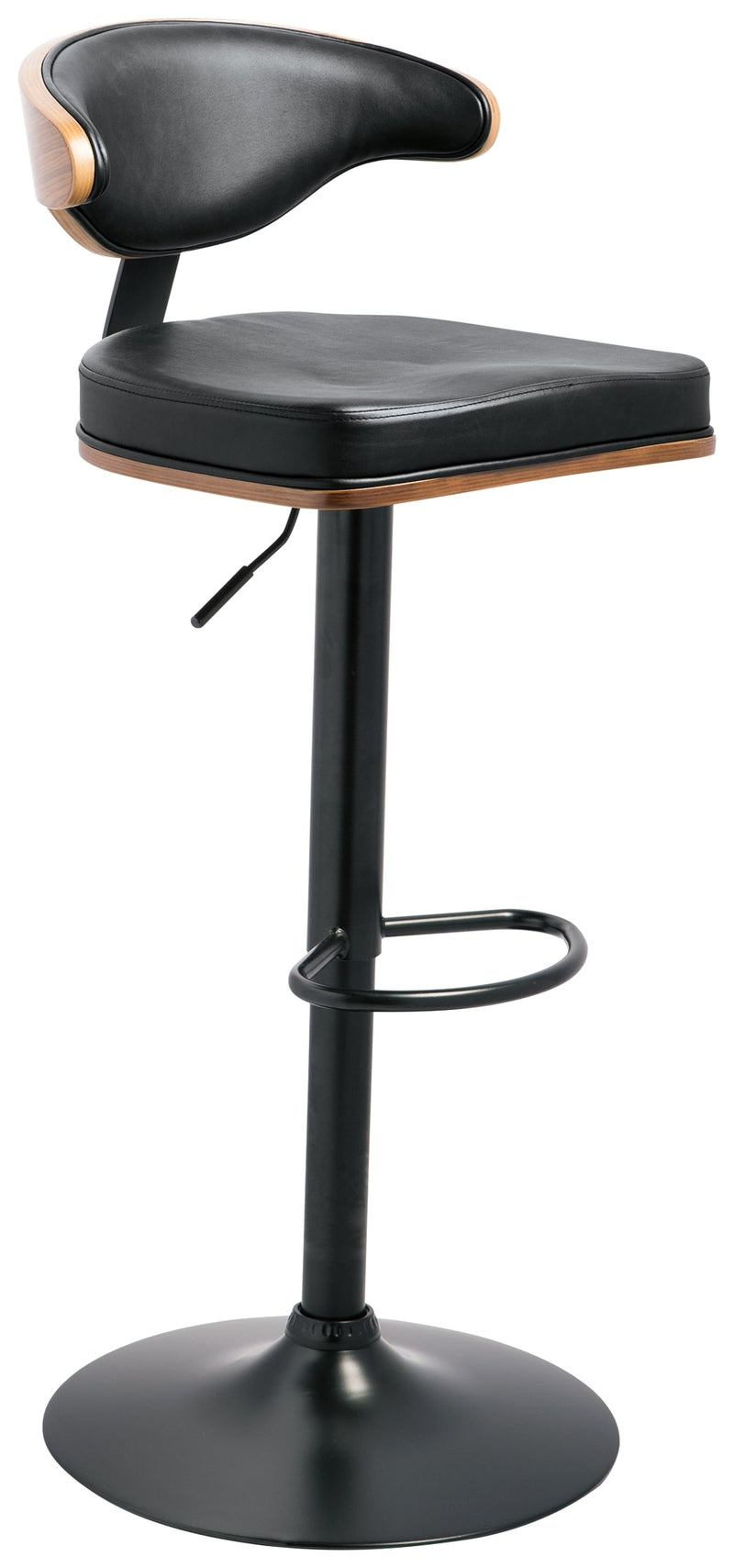 Bellatier Brown Black Adjustable Height Bar Stool