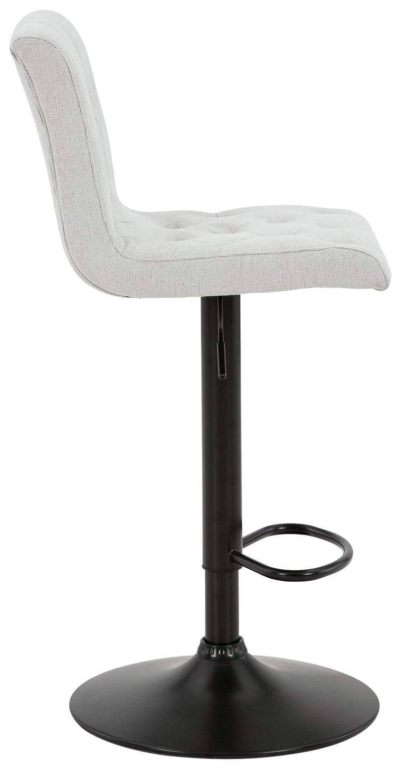 Gaddison Light Beige Black Bar Height Stool