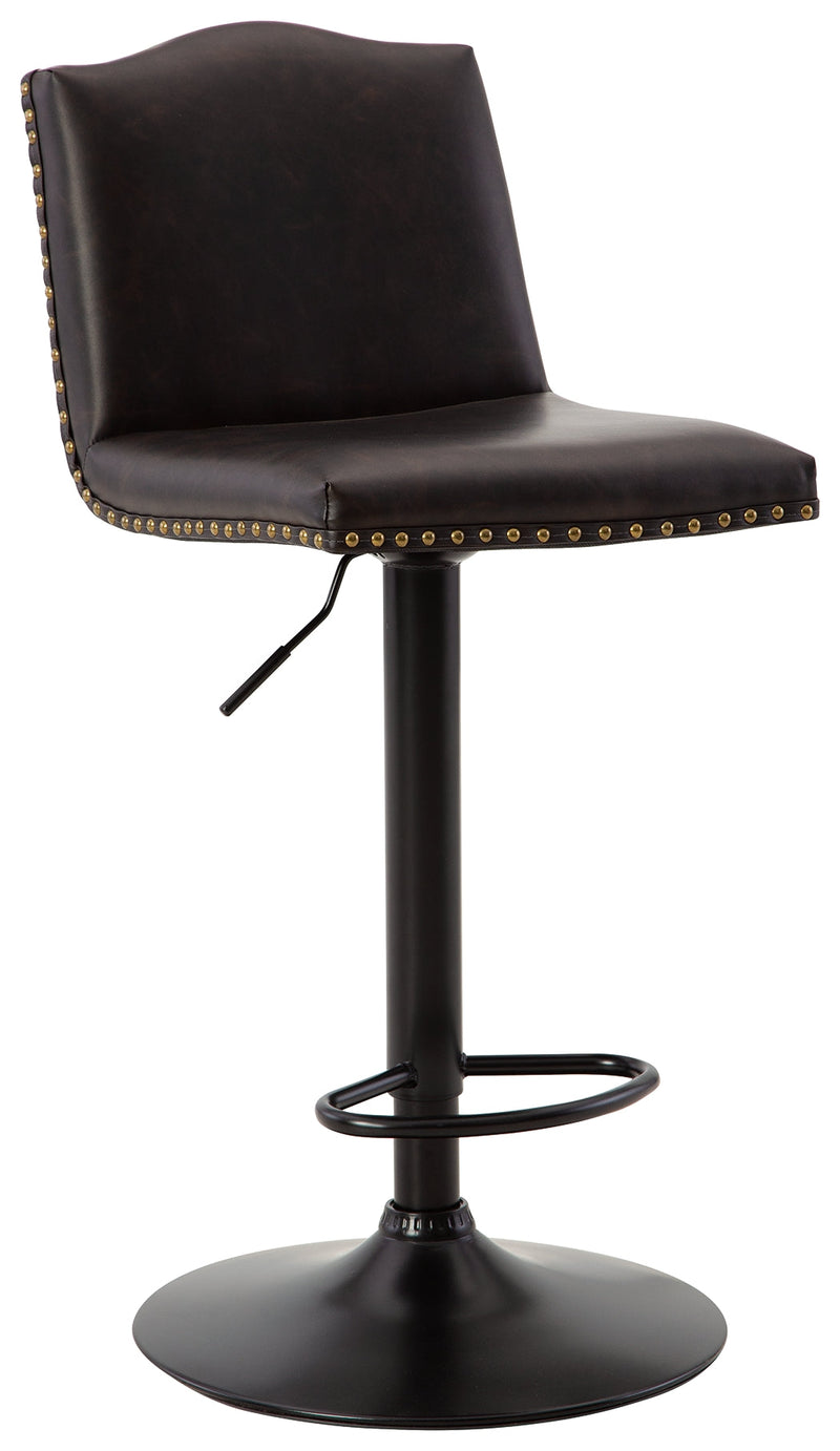 Gaddison Brown Black Bar Height Stool