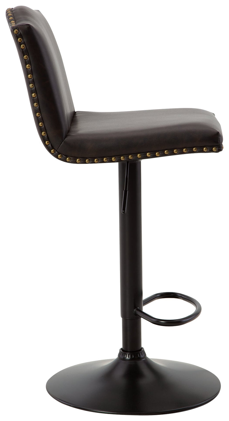 Gaddison Brown Black Bar Height Stool