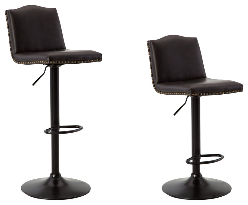 Gaddison Brown Black Bar Height Stool