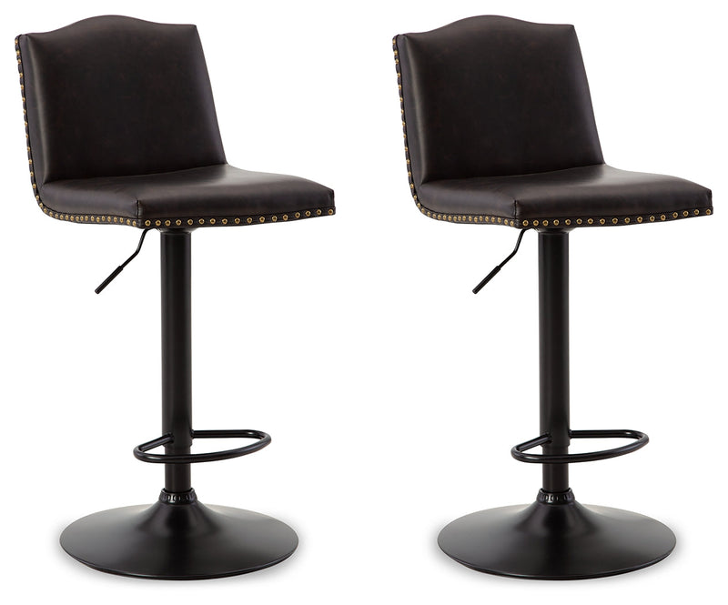 Gaddison Brown Black Bar Height Stool