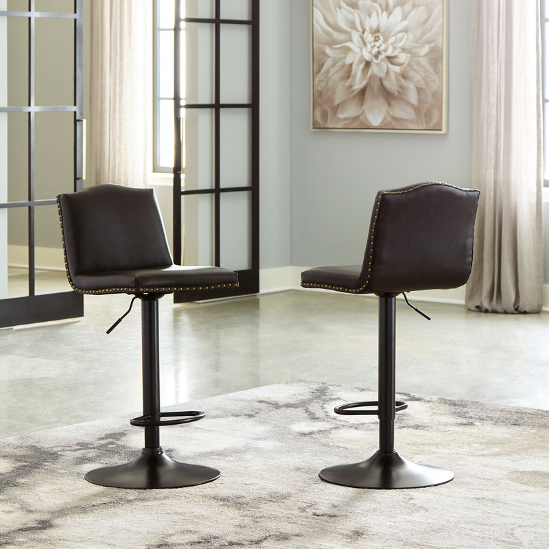 Gaddison Brown Black Bar Height Stool