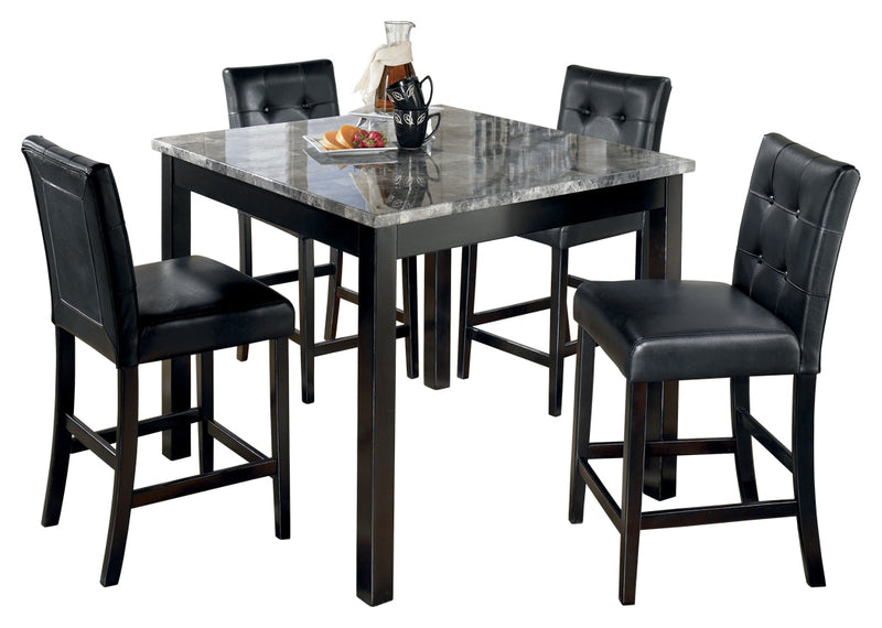 Maysville Black Counter Height Dining Table And Bar Stools (Set of 5)