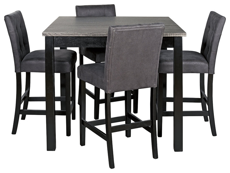 Garvine Two-tone Counter Height Dining Table And Bar Stools (Set Of 5)