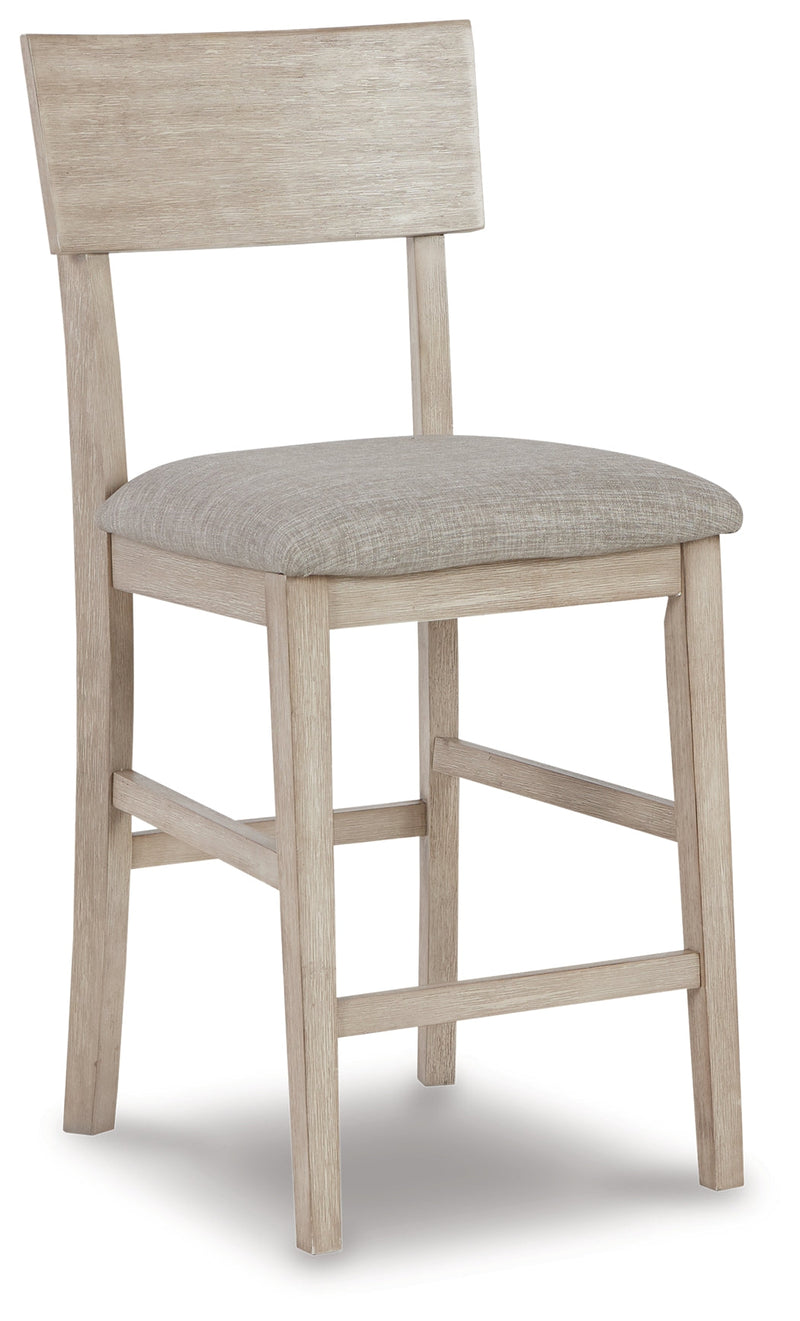 Waylowe Natural Counter Height Bar Stool