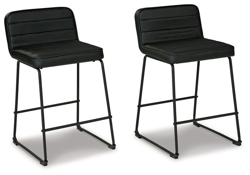 Nerison Black Counter Height Bar Stool