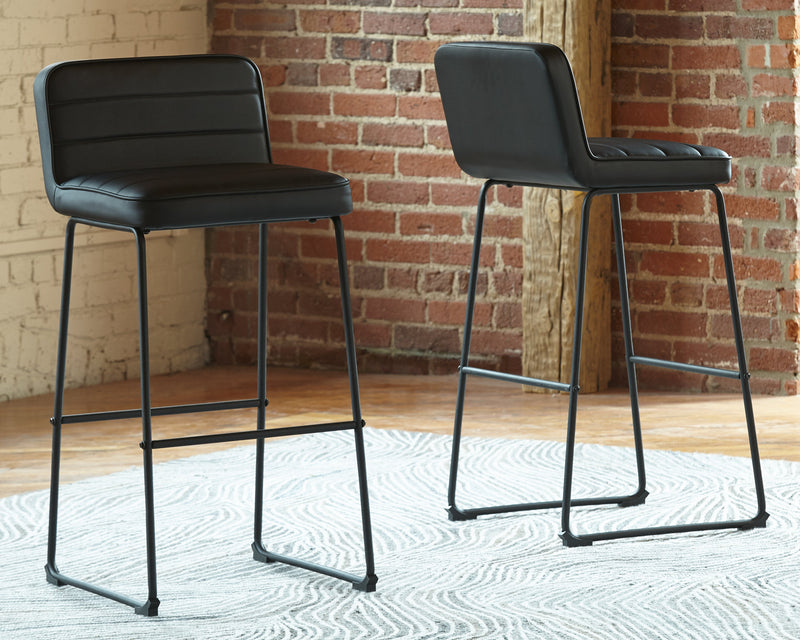 Nerison Black Bar Height Stool