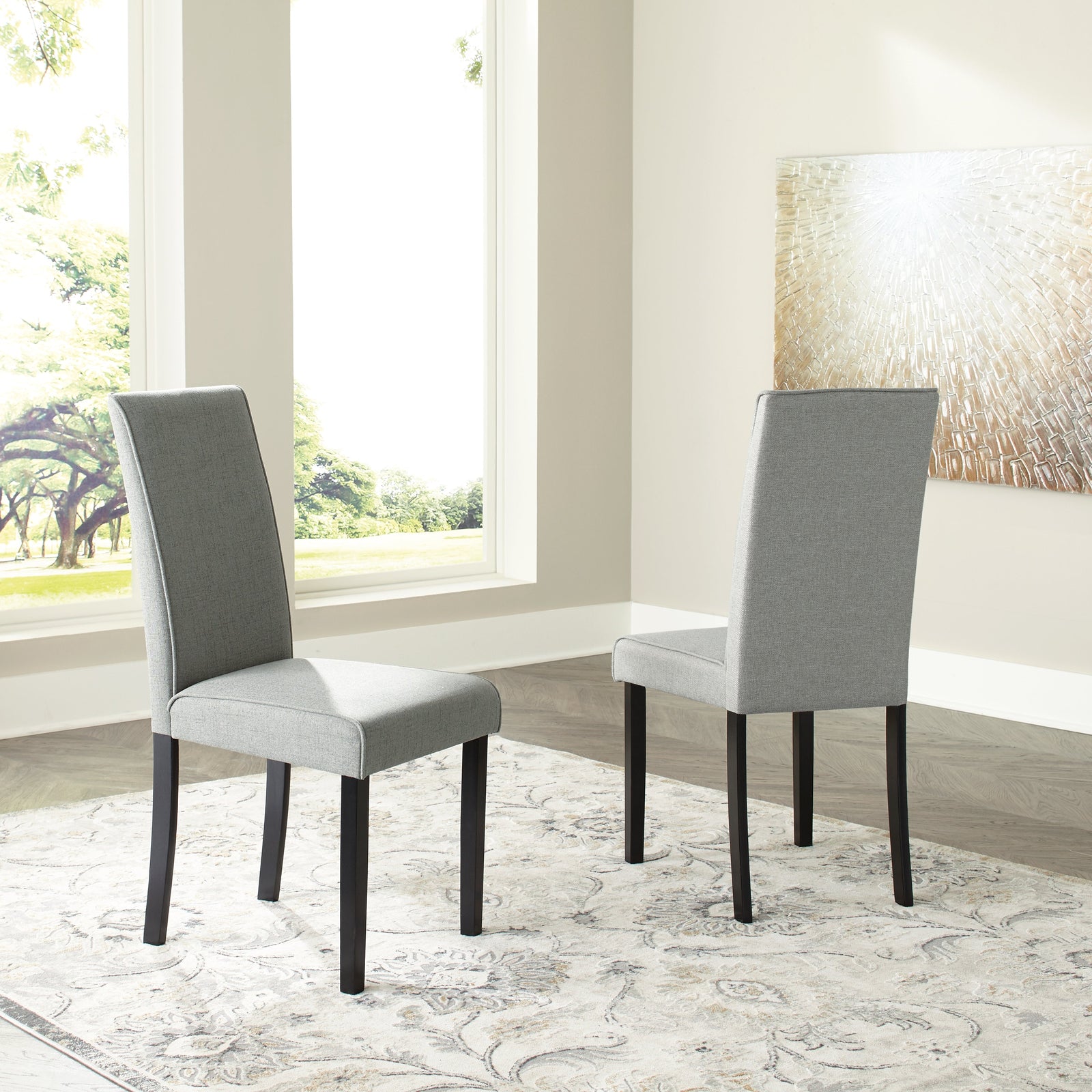 Kimonte Dark Brown/Gray Dining Chair