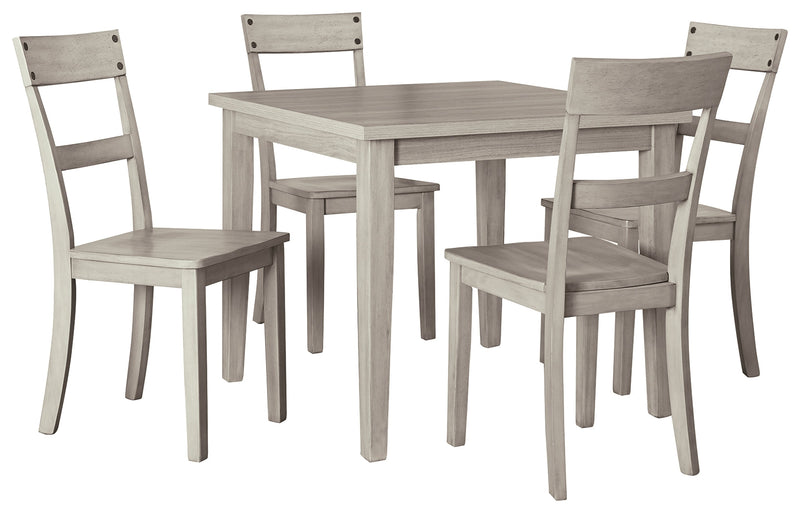 Loratti Gray Dining Table And Chairs (Set of 5)