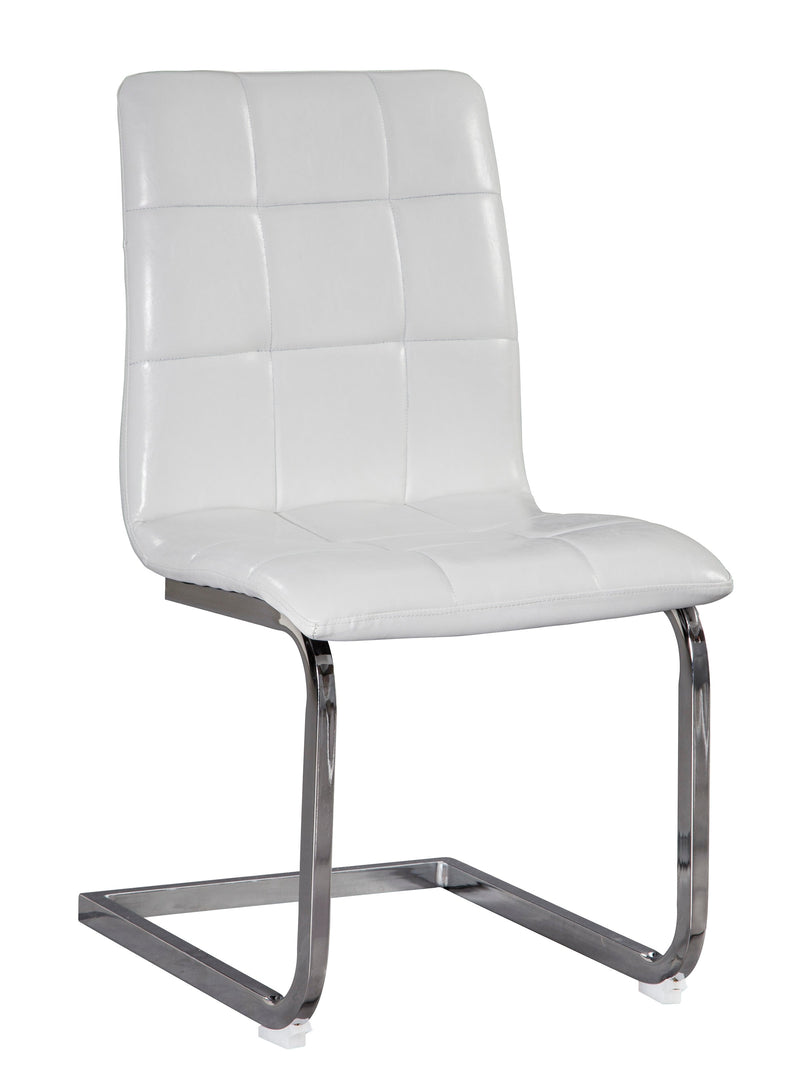 Madanere White/chrome Finish Dining Chair