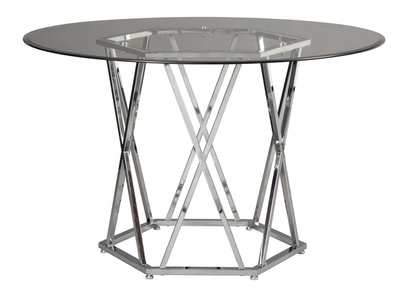 Madanere Chrome Finish Dining Table