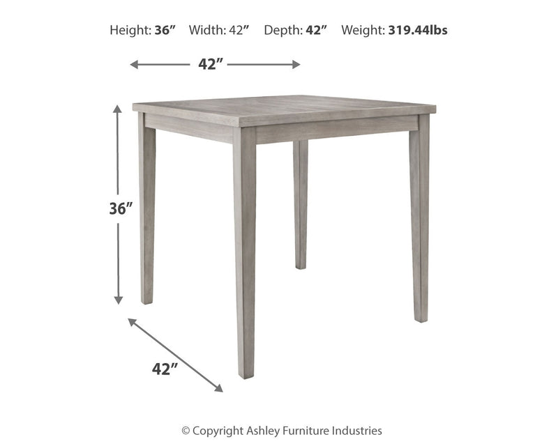 Parellen Gray Counter Height Dining Table