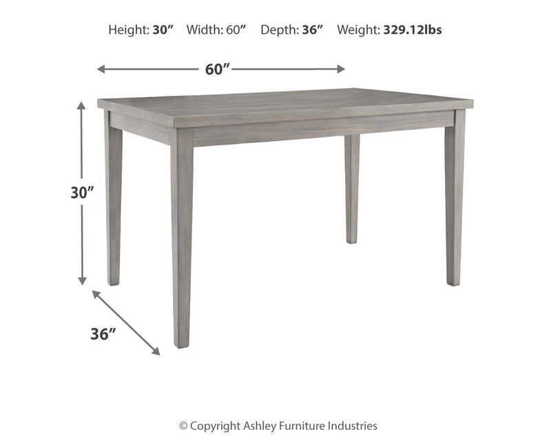 Parellen Gray Dining Table