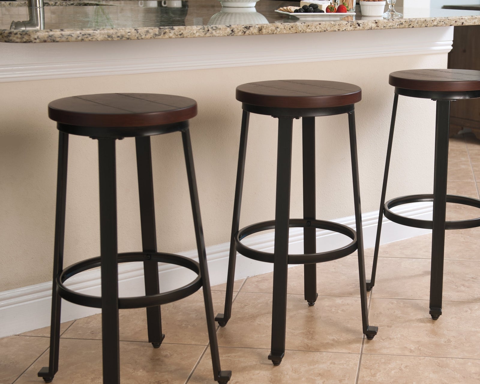 Challiman Rustic Brown Bar Height Stool