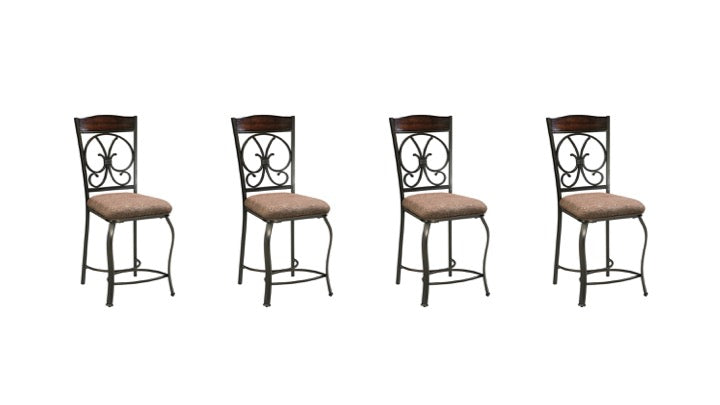 Glambrey Brown 4-Piece Bar Stool