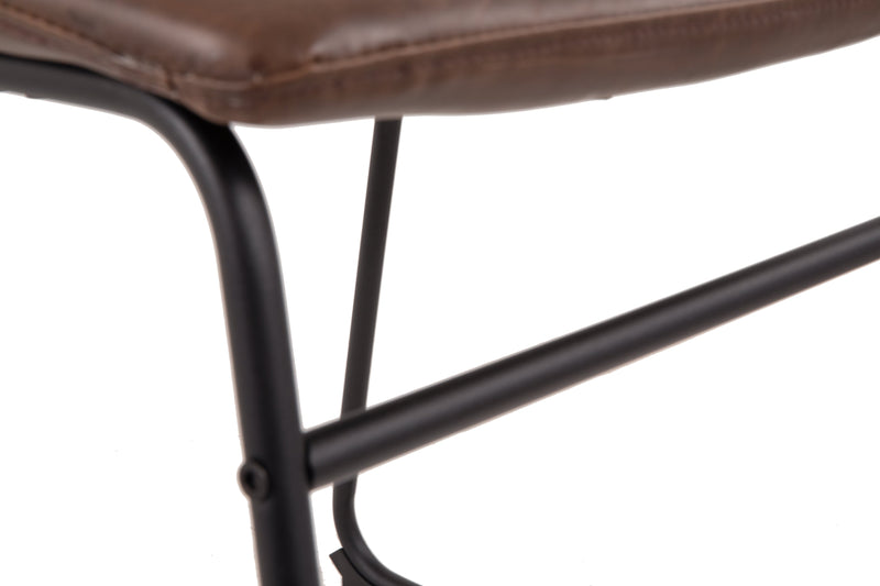 Centiar Brown Faux Leather Dining Chair