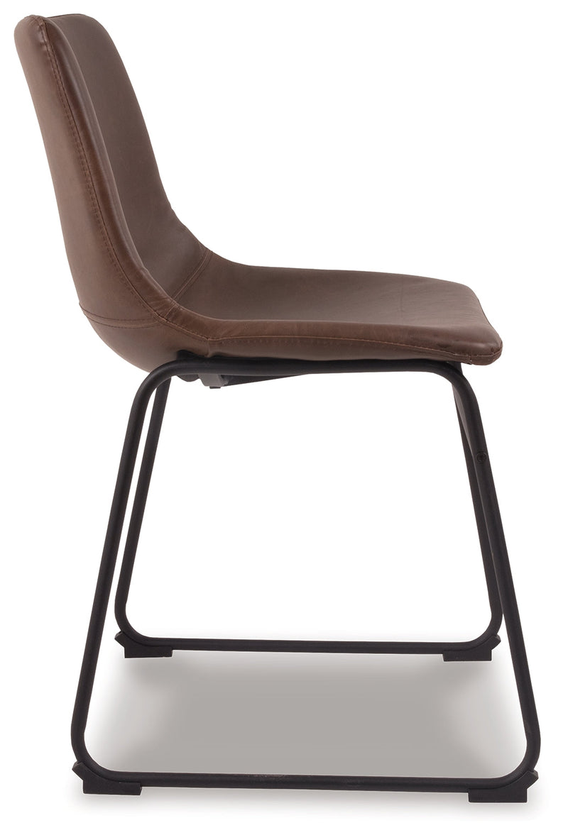 Centiar Brown Faux Leather Dining Chair