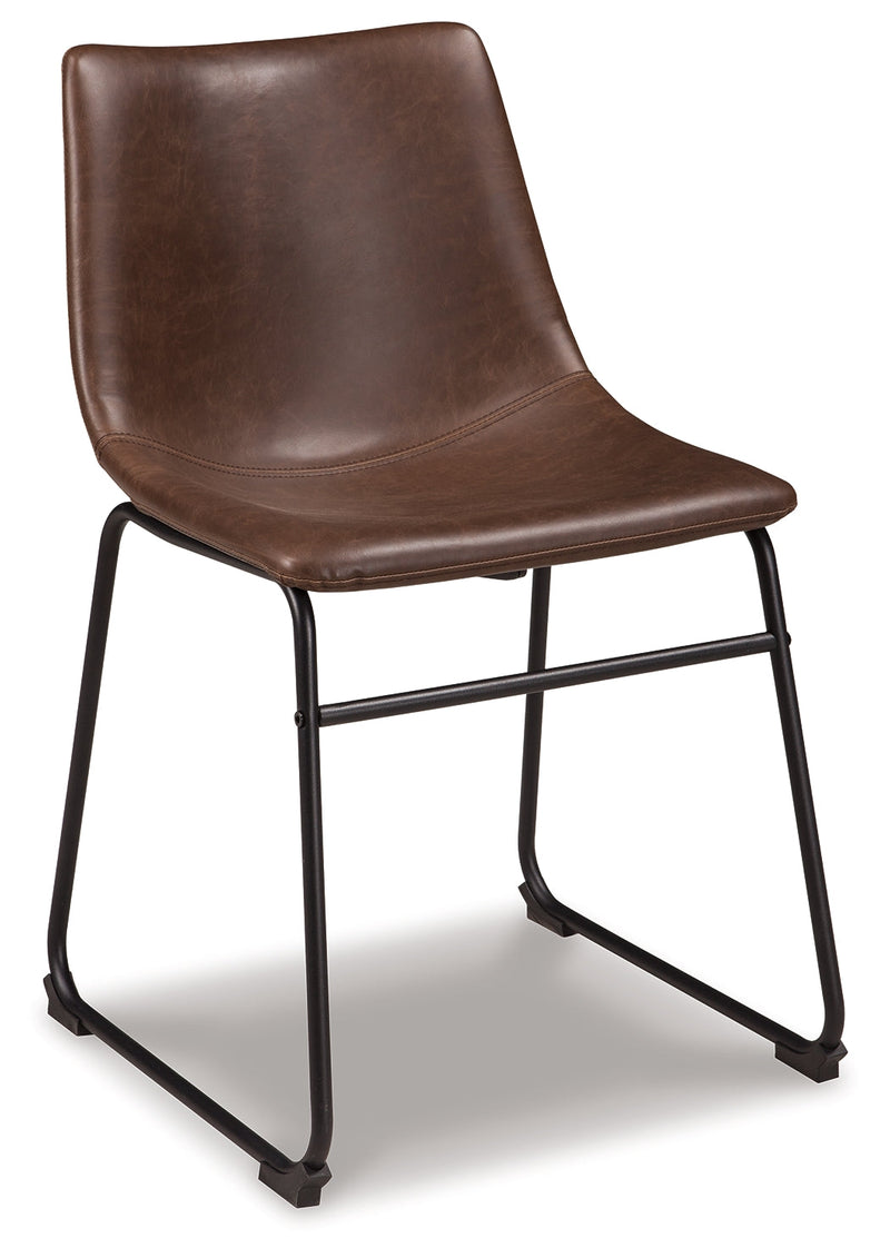 Centiar Brown Faux Leather Dining Chair