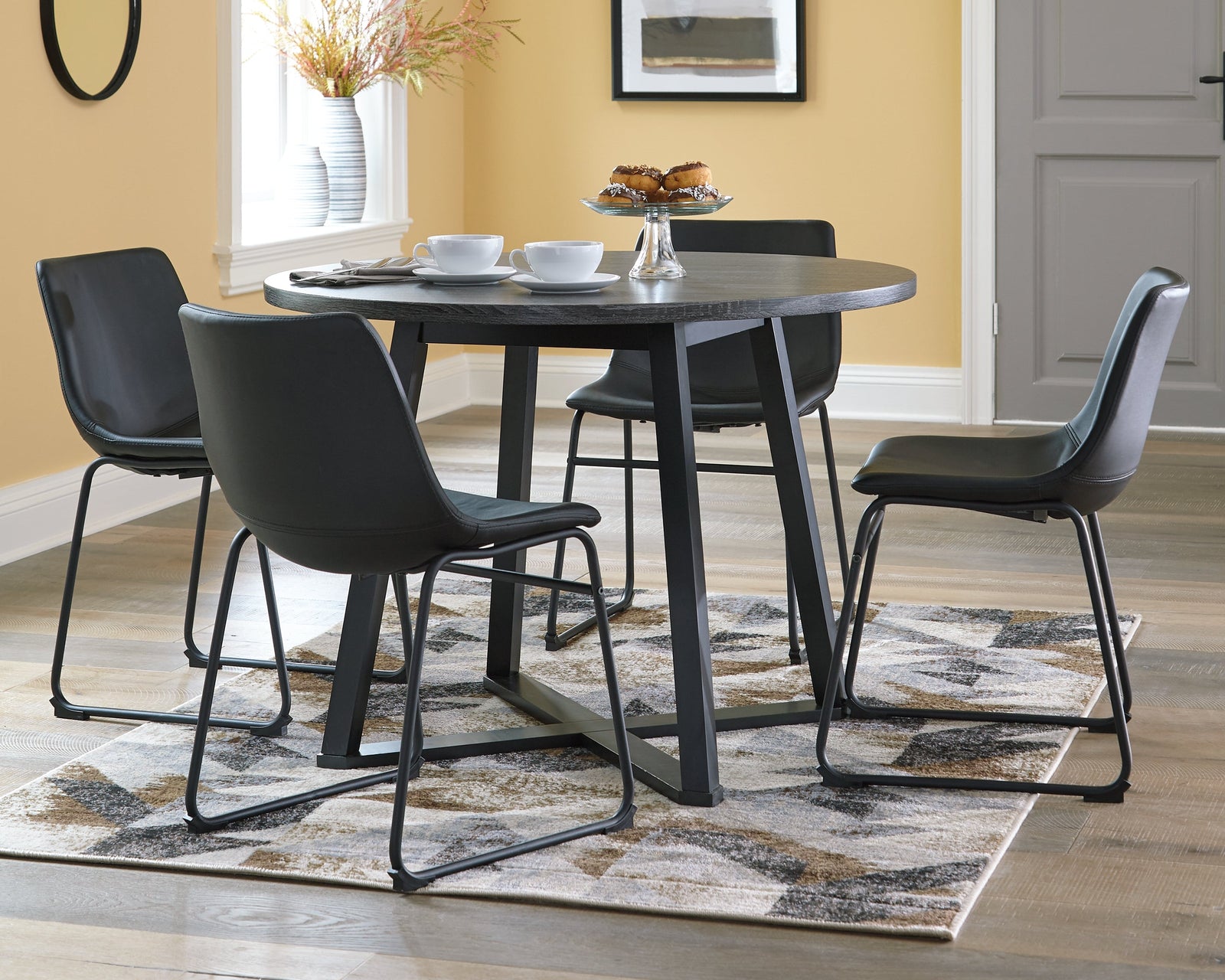 Centiar Gray Black Dining Table