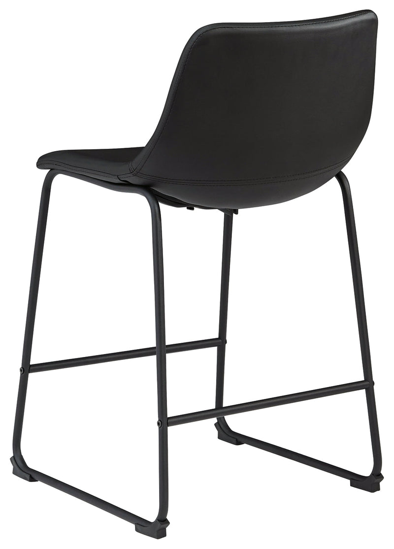 Centiar Black Counter Height Bar Stool