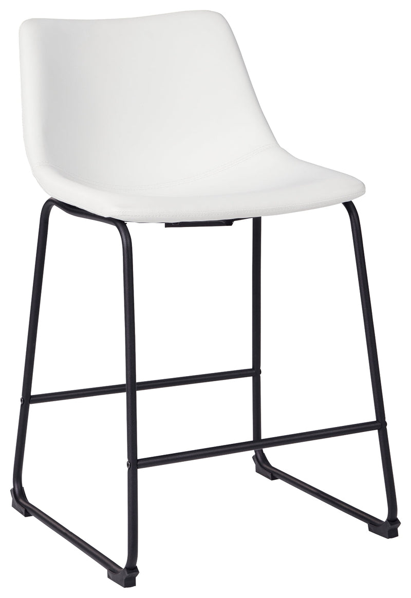 Centiar White Counter Height Bar Stool