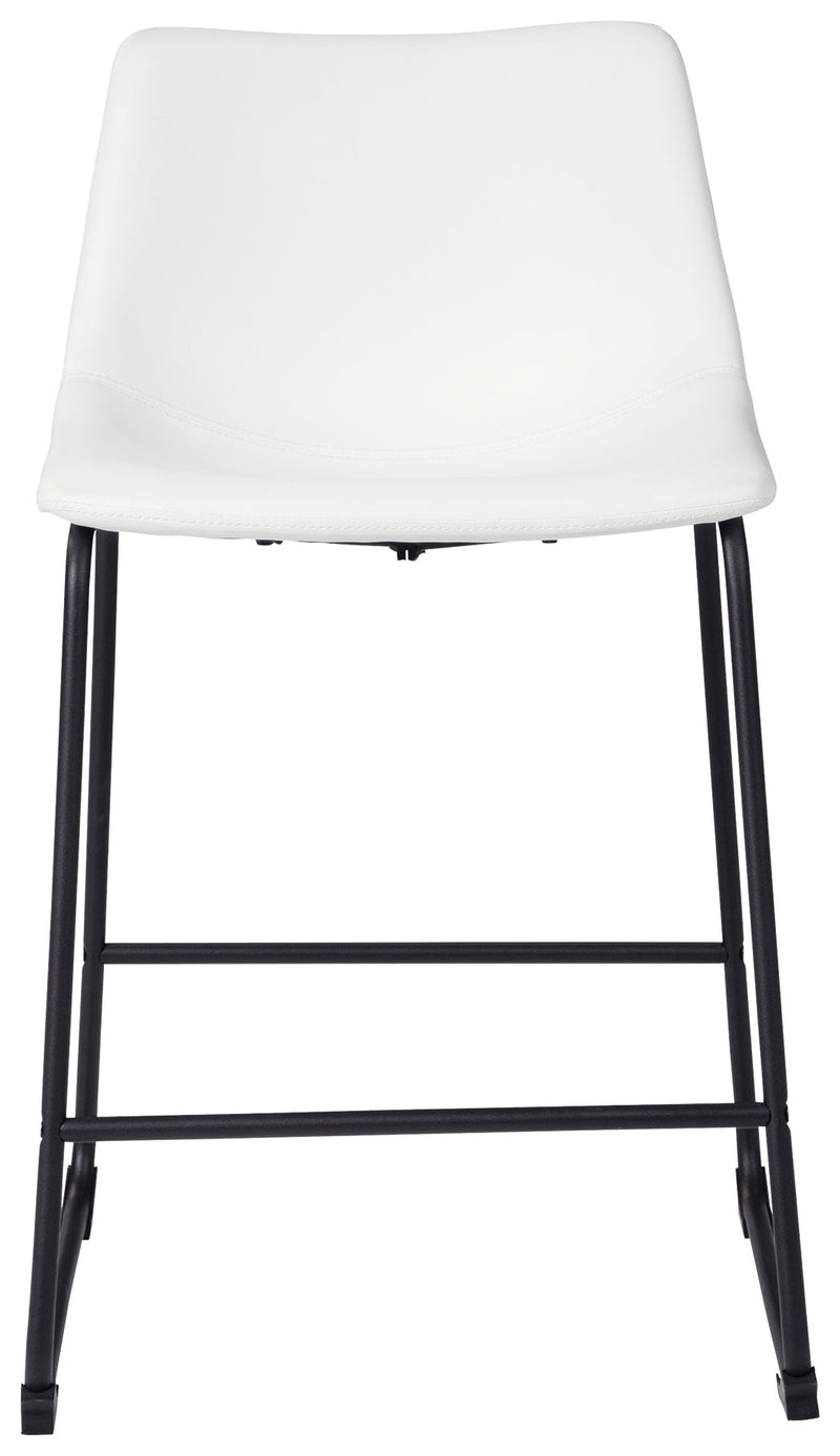 Centiar White Counter Height Bar Stool