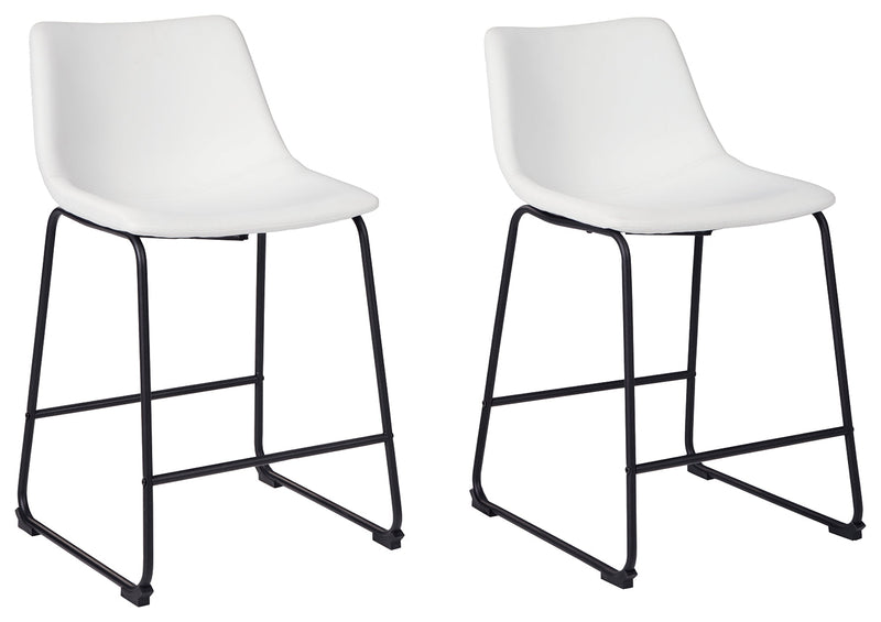 Centiar White Counter Height Bar Stool