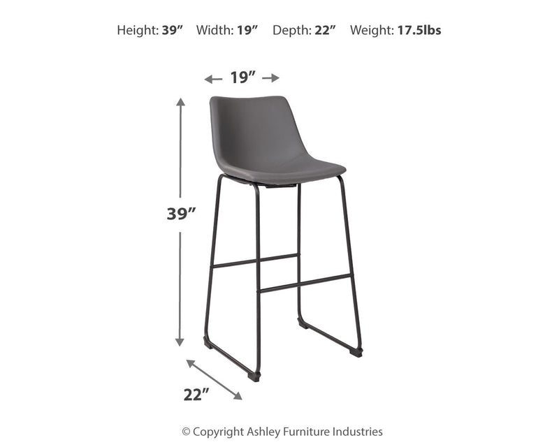 Centiar Gray Pub Height Bar Stool