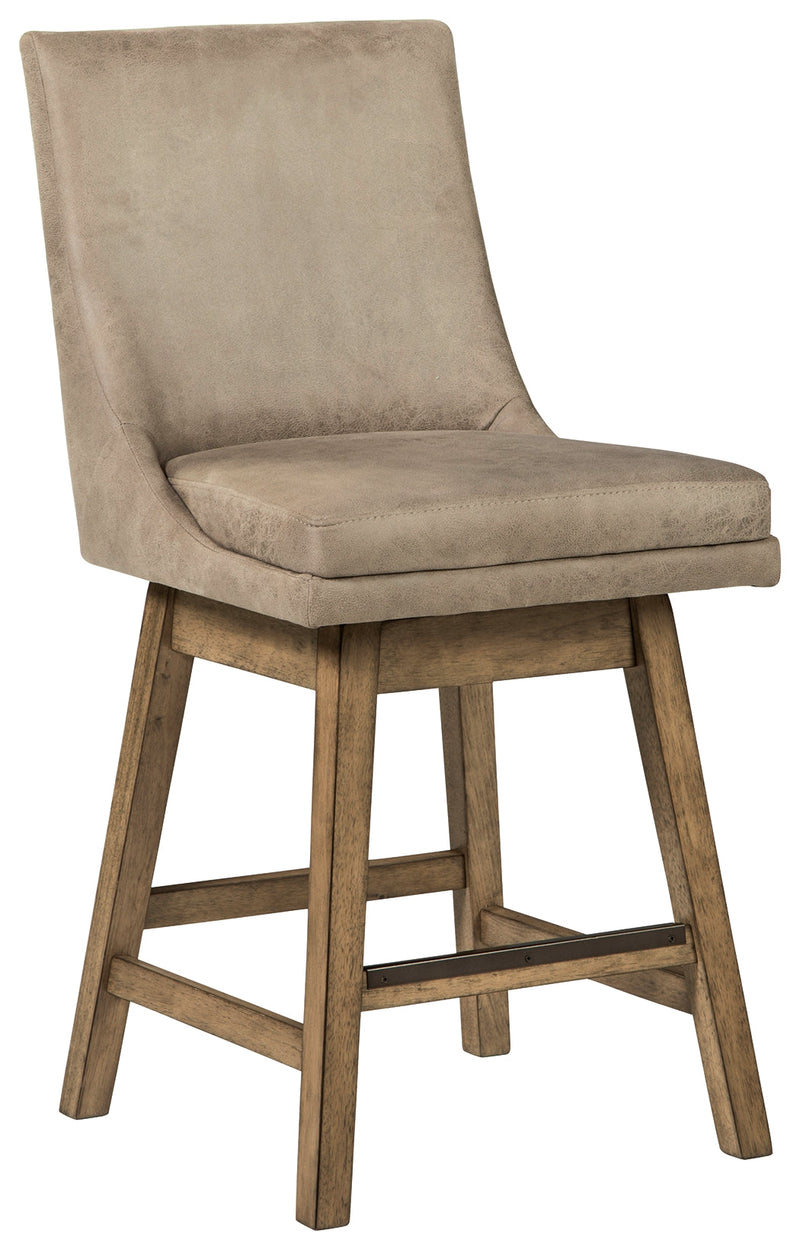 Tallenger Beige Counter Height Bar Stool