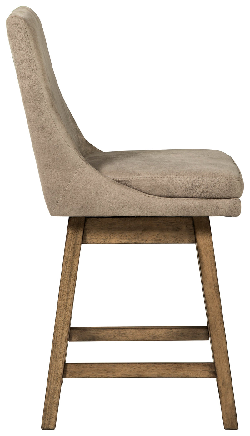 Tallenger Beige Counter Height Bar Stool