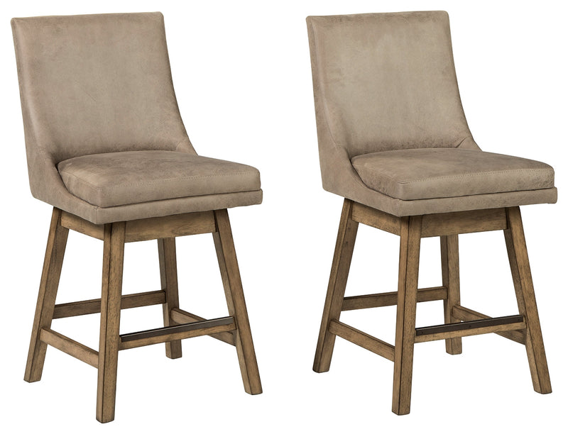 Tallenger Beige Counter Height Bar Stool