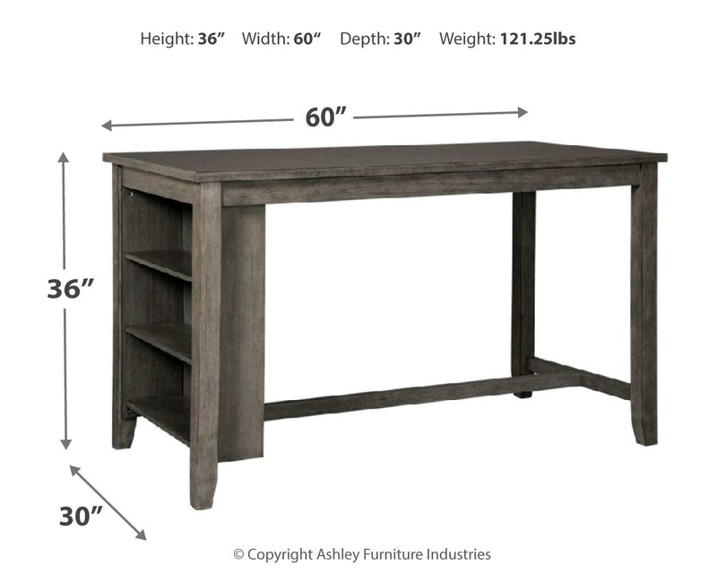 Caitbrook Gray Counter Height Dining Table